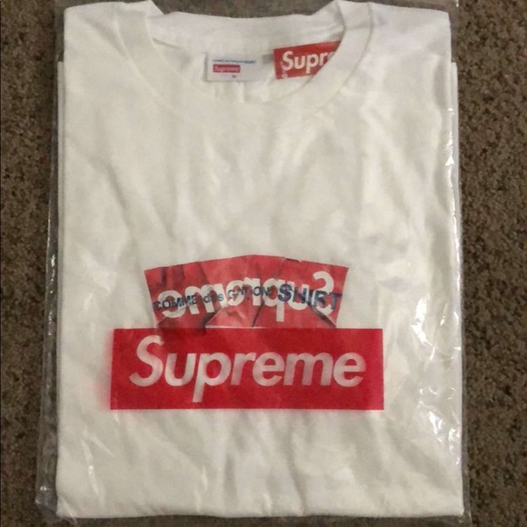 cdg x supreme box logo tee